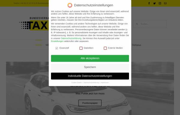 Vorschau von www.bzp.org, Deutscher Taxi- und Mietwagenverband e.V. (BZP)