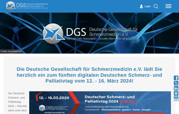 Vorschau von www.dgschmerzmedizin.de, Deutsche Gesellschaft für Schmerzmedizin e.V.