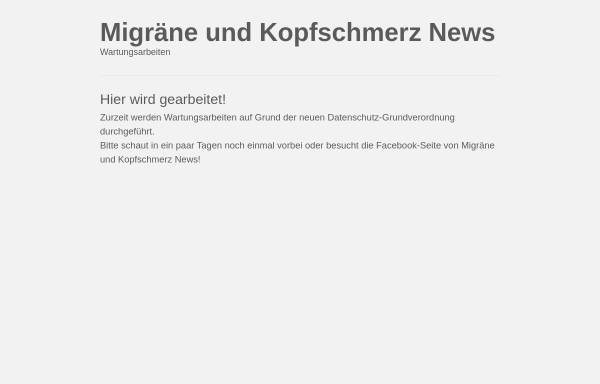 Vorschau von www.migraeneundkopfschmerznews.de, Migräne und Kopfschmerz News