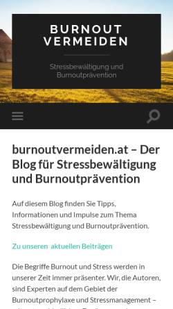 Vorschau der mobilen Webseite www.burnoutvermeiden.at, Burnout vermeiden