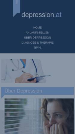 Vorschau der mobilen Webseite www.depression.at, Depression.at