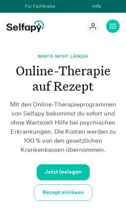 Vorschau der mobilen Webseite www.selfapy.de, Selfapy
