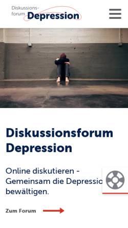 Vorschau der mobilen Webseite www.diskussionsforum-depression.de, Diskussionsforum Depression e.V.