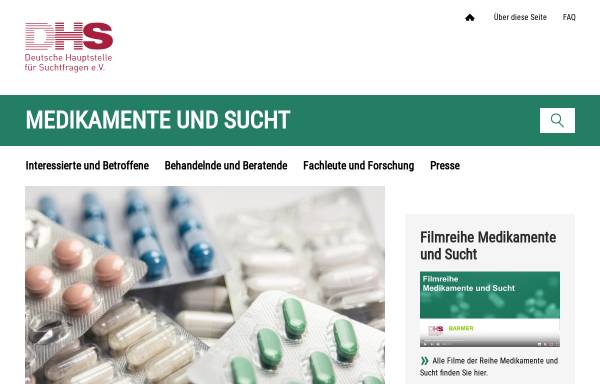 Vorschau von www.medikamente-und-sucht.de, Medikamente und Sucht