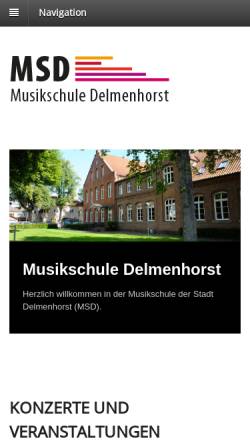 Vorschau der mobilen Webseite www.musikschule-delmenhorst.de, Musikschule Delmenhorst