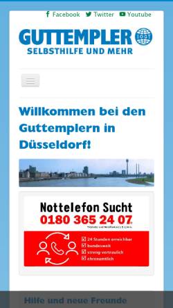 Vorschau der mobilen Webseite www.guttempler-duesseldorf.de, Guttempler Düsseldorf