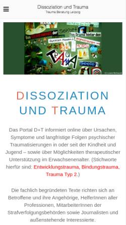 Vorschau der mobilen Webseite dissoziation-und-trauma.de, Dissoziation und Trauma