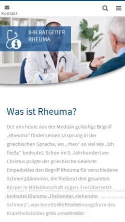 Vorschau der mobilen Webseite www.rheuma.org, Rheuma.org
