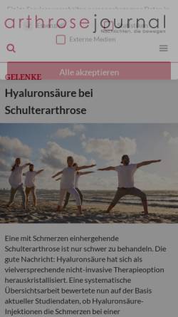 Vorschau der mobilen Webseite arthrose-journal.de, Arthrose Journal