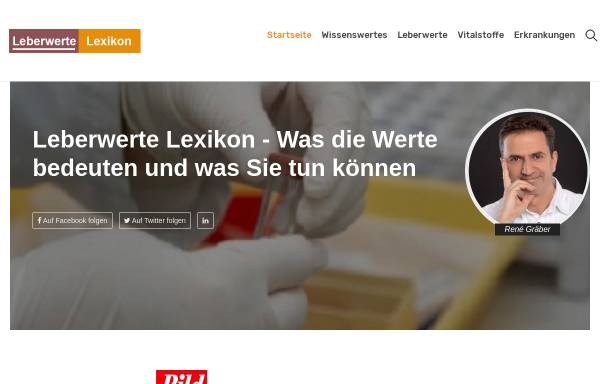 Vorschau von www.leberwerte-lexikon.de, Leberwerte Lexikon