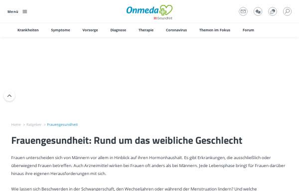 Vorschau von www.onmeda.de, Gynäkologie