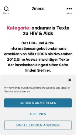 Vorschau der mobilen Webseite www.ondamaris.de, Ulrich Würdemann - positiv schwul