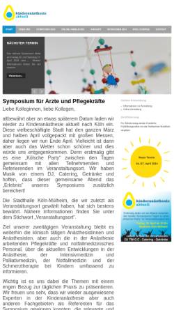 Vorschau der mobilen Webseite www.kinderanaesthesie-aktuell.de, Kinderanästhesie aktuell