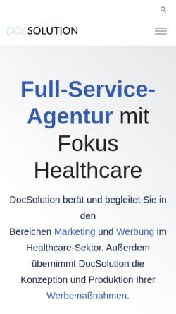 Vorschau der mobilen Webseite www.docsolution.at, DocSolution - Solutions for Medical Education and Conference