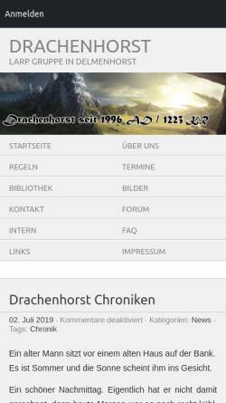 Vorschau der mobilen Webseite www.drachen-horst.de, Drachenhorst