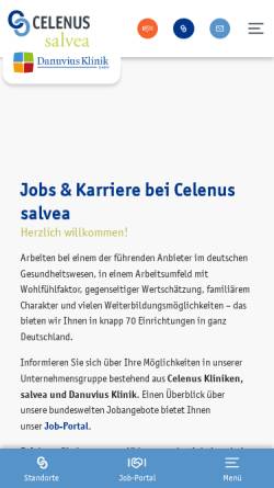 Vorschau der mobilen Webseite www.celenus-karriere.de, Celenus-Karriere