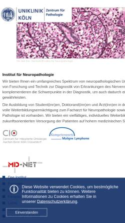 Vorschau der mobilen Webseite pathologie-neuropathologie.uk-koeln.de, Institut für Neuropathologie der Universität Köln