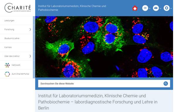 Vorschau von ilp.charite.de, Institut für Laboratoriumsmedizin, Klinische Chemie und Pathobiochemie (ILP) der Charite Berlin