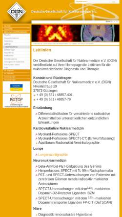 Vorschau der mobilen Webseite www.nuklearmedizin.de, Leitlinien Nuklearmedizin