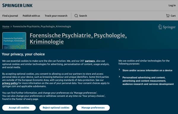 Vorschau von www.springer.com, Forensische Psychiatrie, Psychologie, Kriminologie