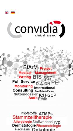 Vorschau der mobilen Webseite www.convidia.de, Convidia research GmbH