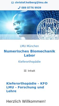 Vorschau der mobilen Webseite www.kfo-forschung.de, Prof. Dr. Dr. Christof Holberg