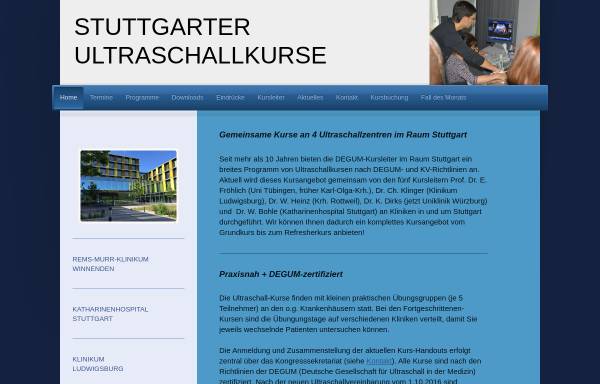 Vorschau von www.stuttgarter-sonokurse.de, Stuttgarter Ultraschallkurse