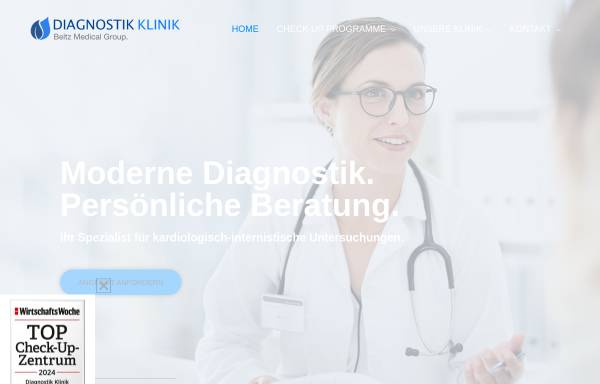Vorschau von www.checkupklinik.de, Beltz Medical Diagnostik Klinik GmbH