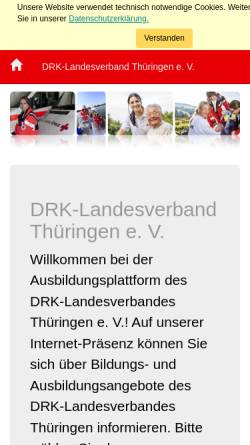 Vorschau der mobilen Webseite drk-lv-thueringen.feripro.de, DRK Landesschule Thüringen