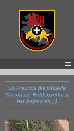 Vorschau der mobilen Webseite www.rhs-werra-meissner.de, Rettungshundestaffel Werra-Meissner