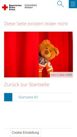 Vorschau der mobilen Webseite kvmuehldorf.brk.de, BRK Rettungshundestaffel Muehldorf