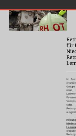 Vorschau der mobilen Webseite rettungshunde-lemwerder.de, Rettungshunde der Freiwilligen Feuerwehr Lemwerder