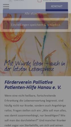 Vorschau der mobilen Webseite pph-hanau.de, Der Förderverein Palliative Patienten-Hilfe Hanau e.V.