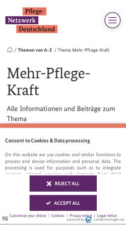 Vorschau der mobilen Webseite www.ich-pflege-weil.de, Ich pflege, weil ..