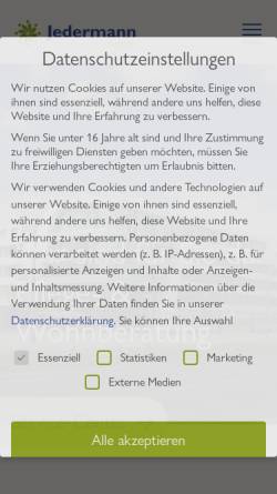 Vorschau der mobilen Webseite www.jedermann-gruppe.de, Jedermann Gruppe