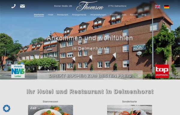 Vorschau von www.hotel-thomsen.de, Hotel Restaurant Thomsen GmbH