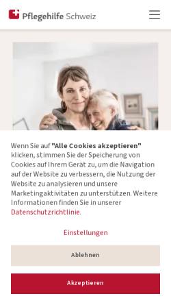 Vorschau der mobilen Webseite www.pflegehilfe.ch, Pflegehilfe Schweiz AG