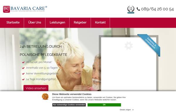 Vorschau von www.polnische-haushaltshilfe.net, Bavaria Care