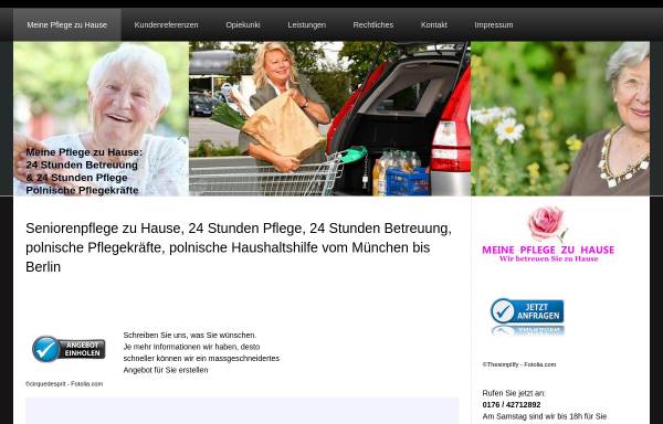 Vorschau von www.meine-altenpflege-hannover.de, Meine Pflege zu Hause