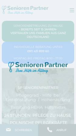 Vorschau der mobilen Webseite www.seniorenpartner24.de, SeniorenPartner