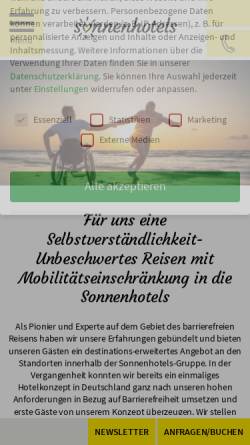 Vorschau der mobilen Webseite www.care-hotels.de, Carehotels GmbH & Co. KG