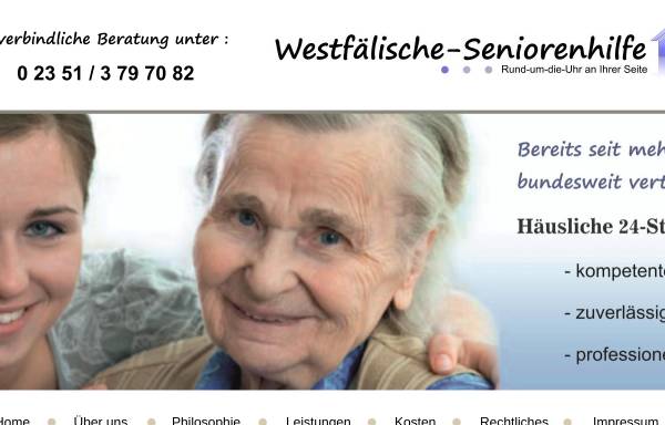 Vorschau von www.westfaelische-seniorenhilfe.de, Westfälische Seniorenhilfe