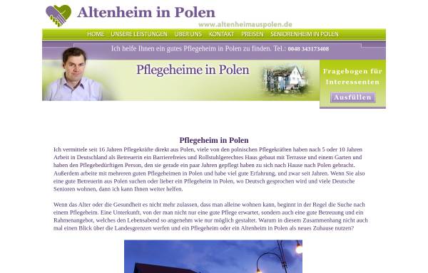 Vorschau von www.altenheimauspolen.de, Pflegeheim in Polen