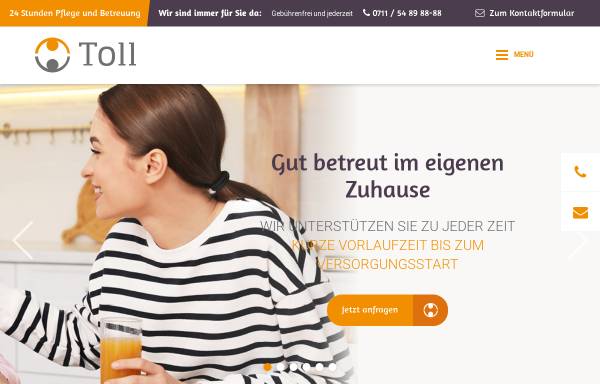 Vorschau von www.toll-betreuung.de, Toll 24 Betreuung GmbH & Co. KG