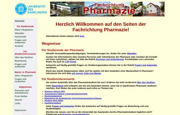 Fachrichtung Pharmazie an der Universität des Saarlandes