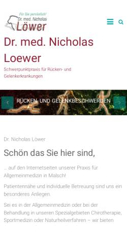 Vorschau der mobilen Webseite drloewer.de, Dr. med. Nicholas Löwer