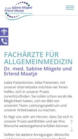 Vorschau der mobilen Webseite www.drmoegele.de, Mögele, Dr. med. Manfred