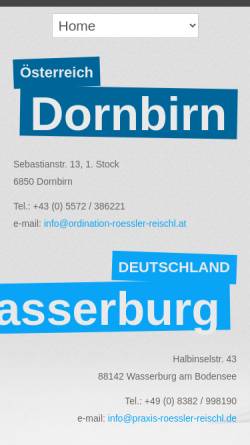 Vorschau der mobilen Webseite www.gemeinschaftspraxis-wasserburg.de, Gemeinschaftspraxis Dr. Rößler und Reischl