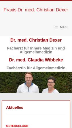 Vorschau der mobilen Webseite www.dr-dexer.de, Dexer, Dr. med. Christian