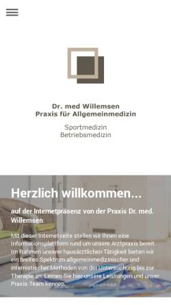 Vorschau der mobilen Webseite www.praxis-dr-willemsen.de, Willemsen, Dr. med. Dirk